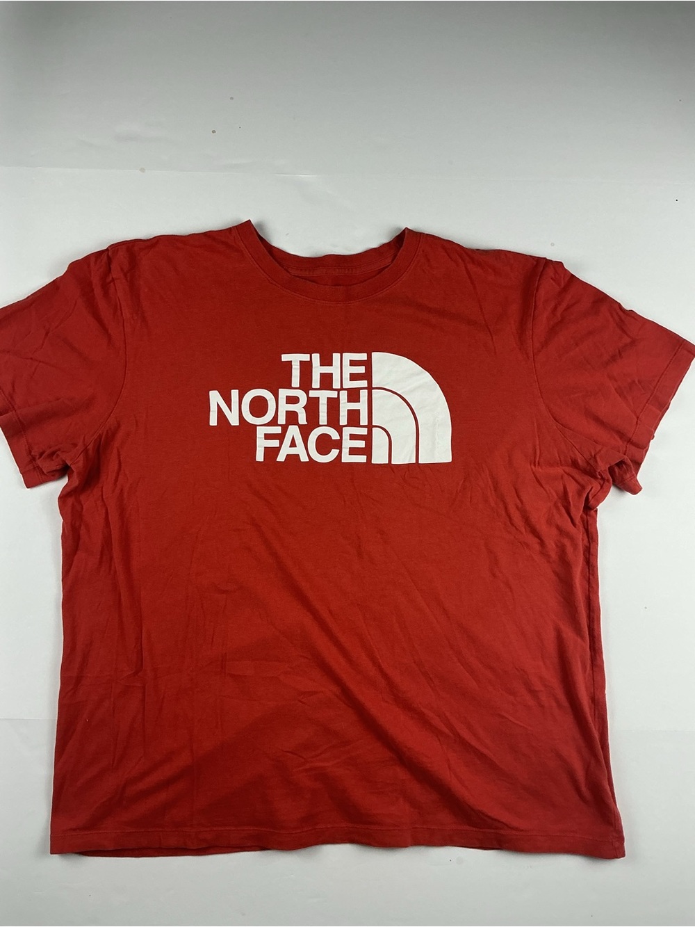 The North Face Red Short Sleeve Logo Tee with White Print